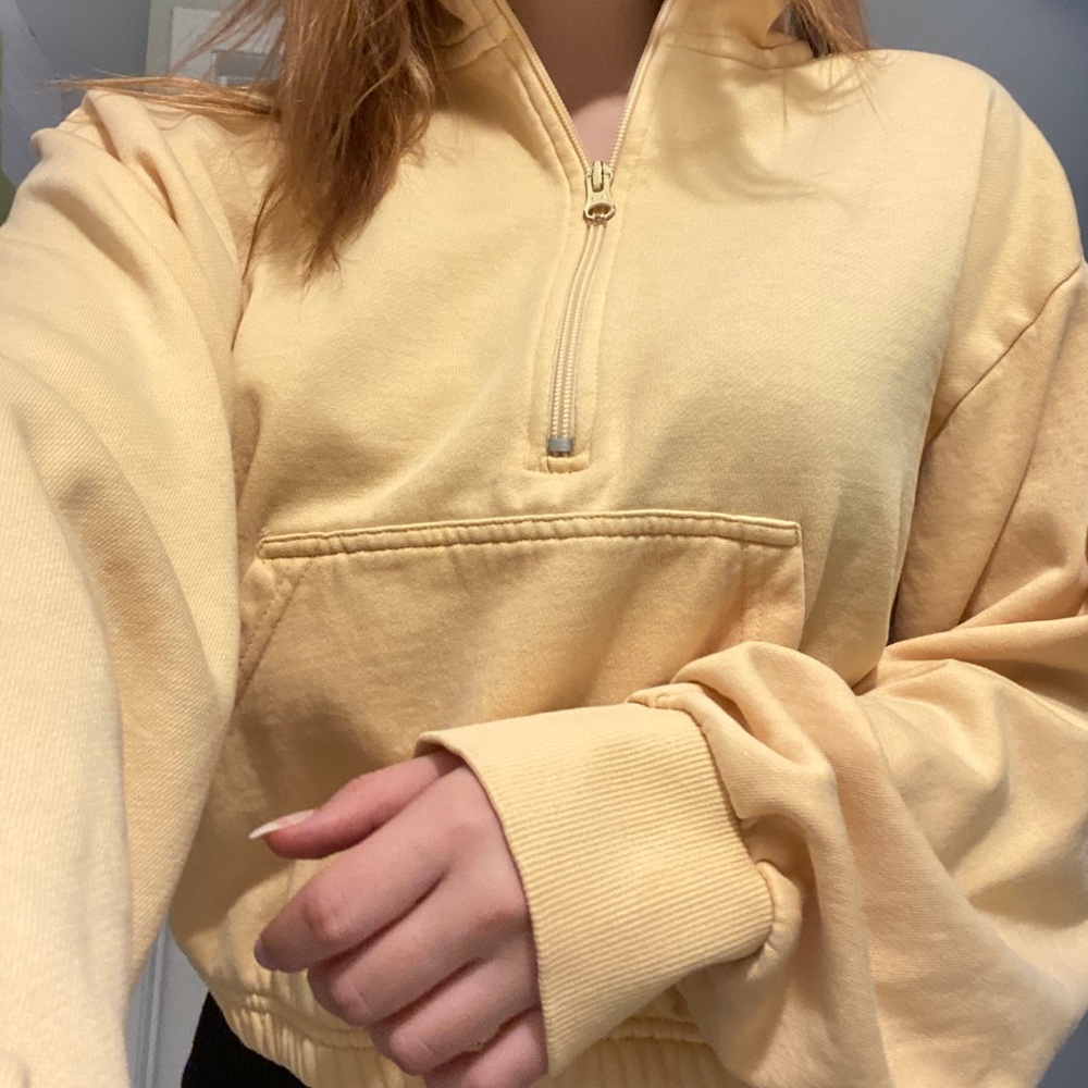 Pale Yellow Quarter-Zip
